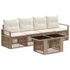 vidaXL Havesofa S&aelig;t 5 stk. Beige og cremehvid polyrattan
