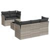 vidaXL sofas&aelig;t til haven 6 dele med hynder polyrattan lysegr&aring;