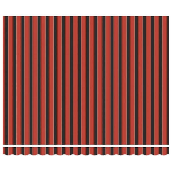 vidaXL foldemarkise 4x3 m stof og aluminium orange og brun