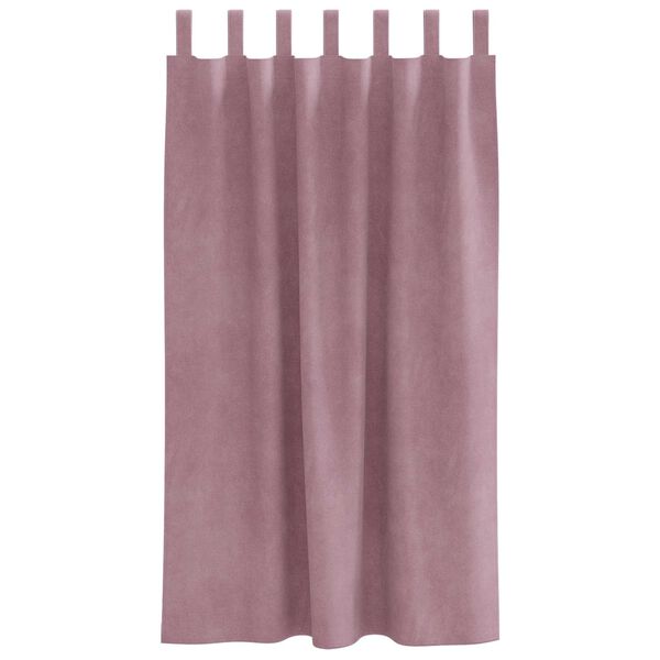 vidaXL M&oslash;rkl&aelig;gningsgardiner 2 pcs M&oslash;rk pink 140 x 175 cm Fl&oslash;jl