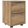 vidaXL Sengebord Artisan Egetr&aelig; 30,5 x 30 x 43 cm Konstrueret tr&aelig;
