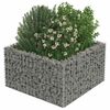 vidaXL gabion-h&oslash;jbed 90x90x50 cm galvaniseret st&aring;l