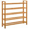 vidaXL skostativ med 5 hylder 100x27x100 cm massivt egetr&aelig;