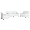 vidaXL Sofa S&aelig;t 3 pcs Hvid Kunstl&aelig;der