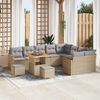 vidaXL Havesofa S&aelig;t 12 pcs Beige polyrattan