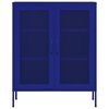 vidaXL opbevaringsskab 80x35x101,5 cm stål marineblå