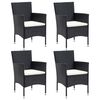 vidaXL havestole 4 stk. polyrattan sort