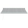 vidaXL foldemarkise 3x2,5 m stof og aluminium antracitgr&aring; og hvid