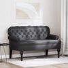 vidaXL Chesterfield bænk Sort 119.5 x 64.5 x 75 cm Faux læder
