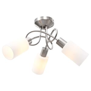 vidaXL loftlampe med keramiske lampesk&aelig;rme til 3 E14-p&aelig;rer hvid