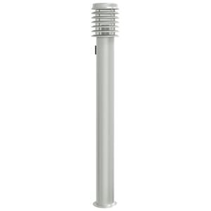 vidaXL udend&oslash;rs standerlampe med stikkontakt 110 cm rustfrit st&aring;l s&oslash;lv