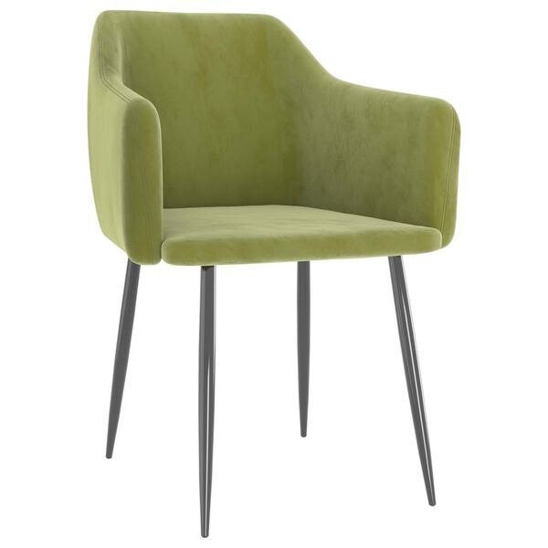 vidaXL spisebordsstole 2 stk. fl&oslash;jl lysegr&oslash;n