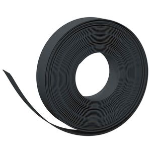 vidaXL Havekant 25 m 10 cm PE Sort