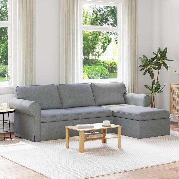 vidaXL Sofa Lysegr&aring; Samlede dimensioner: 245 x 138 x 80 cm (B x D x H)