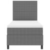 vidaXL Box spring seng Lys Gr&aring; og Hvid 193 x 90 x 128 cm Corduroy stof