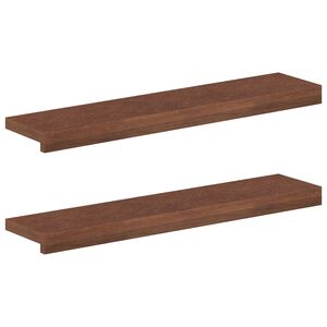 vidaXL Vindueskarme 2 stk. M&oslash;rk Brun 70 x 15 x 2 cm Massivt Eg Tr&aelig;