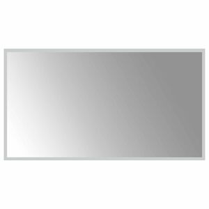 vidaXL LED badev&aelig;relsesspejl Transparent 90 x 50 cm h&aelig;rdet glas