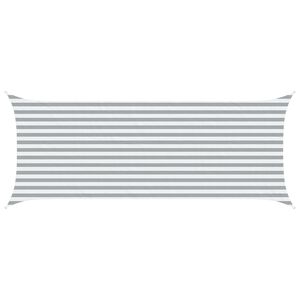 vidaXL Solskygge sejl Lys Gr&aring; og Hvid 5 x 2 m 100% polyester Oxford