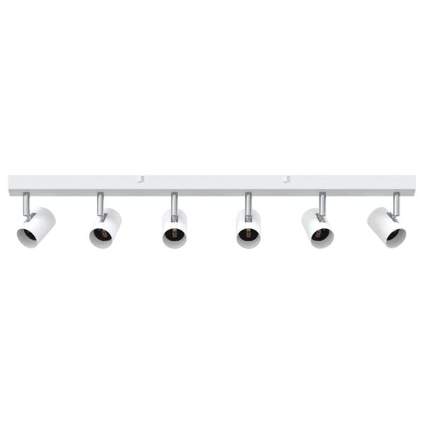 vidaXL Loftsspot med spotlights Hvid 73 x 6,5 x 11,5 cm Metal