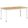 vidaXL Sofabord Hvid 50 x 100,5 x 45 cm Massivt Akacietr&aelig;