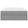 vidaXL Seng med opbevaring og madras Lysegr&aring; 120 x 190 cm Polyester