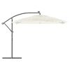 vidaXL haveparasol med stålstang 290x290x238 cm hvid