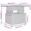 vidaXL havebord 100x55x73 cm polyrattan og akacietræ beige