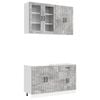 vidaXL K&oslash;kken enhed LUCCA 4 pcs Betongr&aring; Konstrueret tr&aelig;