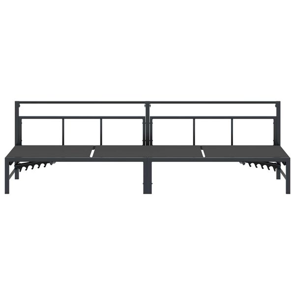 vidaXL Solstol Sort 200 x 62 x 59,5 cm Textilene