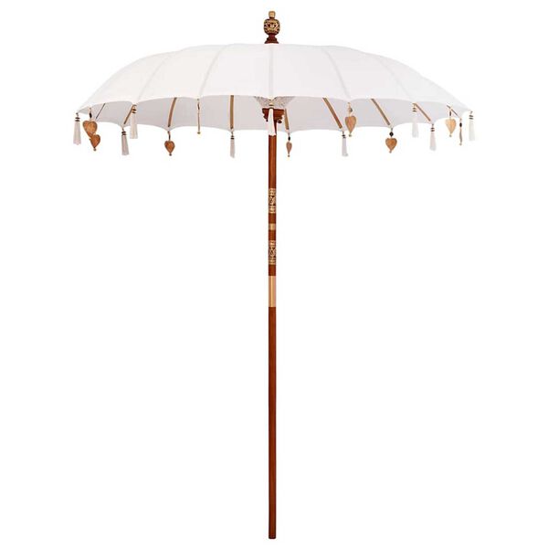 vidaXL Balinesisk parasol med base 260 180-190 cm