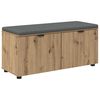 vidaXL Hallb&aelig;nk Artisan Eg 100 x 38 x 46 cm Kunstigt tr&aelig; og stof