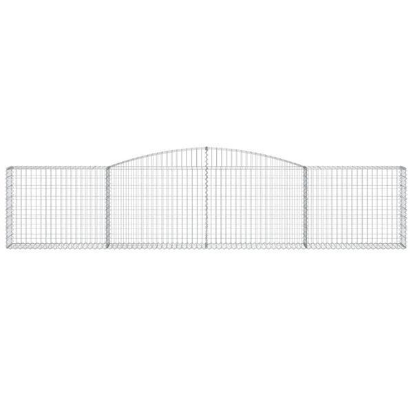 vidaXL buede gabionkurve 10 stk. 400x30x80/100 cm galvaniseret jern