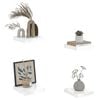 vidaXL v&aelig;ghylder 4 stk. 23x23,5x3,8 cm MDF hvid h&oslash;jglans