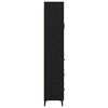 vidaXL Highboard med skuffe Sort eg 69,5 x 34 x 180 cm Konstrueret tr&aelig;
