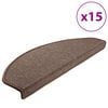 vidaXL trappem&aring;tter 15 stk. 65 x 24 x 4 cm kaffebrune halvrund store