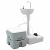 vidaXL Camping Toilet S&aelig;t 2 stk. Gr&aring; 50,5 x 33 x 103 cm