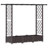 vidaXL H&aelig;vet Bed med Trellis og Tag Brun 164 x 40 x 121 cm PP