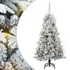 vidaXL Kunstigt Hinged Juletr&aelig; med 150 LED'er Hvid 150 cm PE og PVC