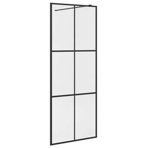 vidaXL brusev&aelig;g 80x195 cm klart sikkerhedsglas sort