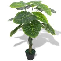 vidaXL kunstig taro-plante med urtepotte 85 cm grøn