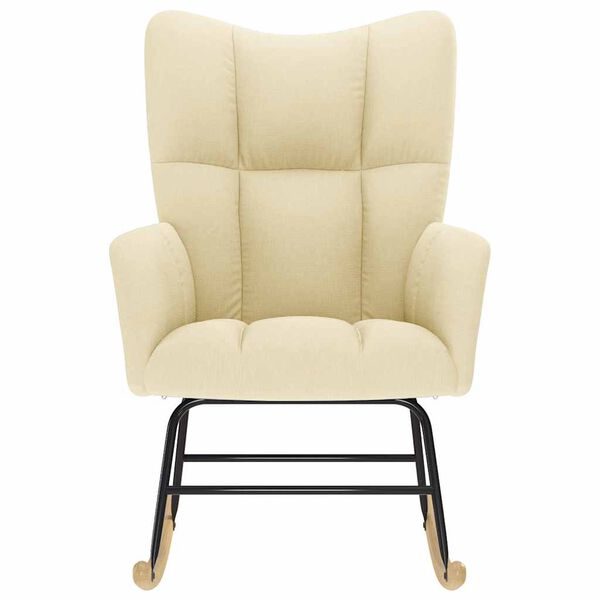 vidaXL gyngestol stof cremefarvet