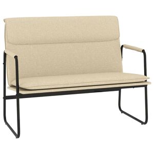 vidaXL b&aelig;nk 100x64x80 cm stof cremefarvet