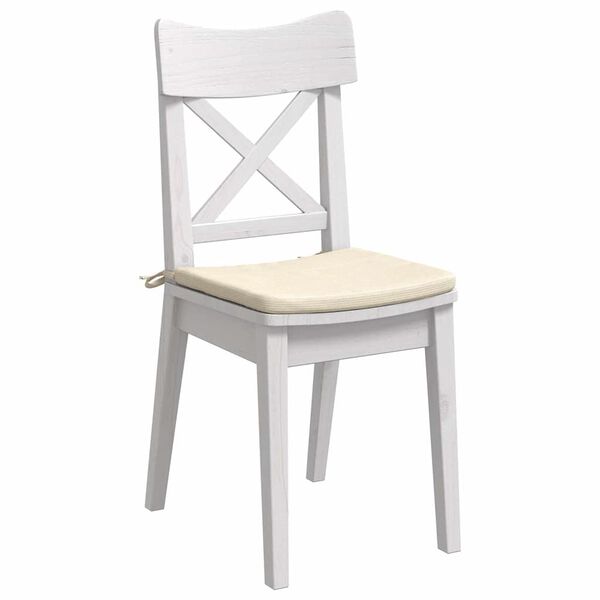 vidaXL S&aelig;depuder 4 pcs Creme 40 x 40 x 3 cm Velourstof