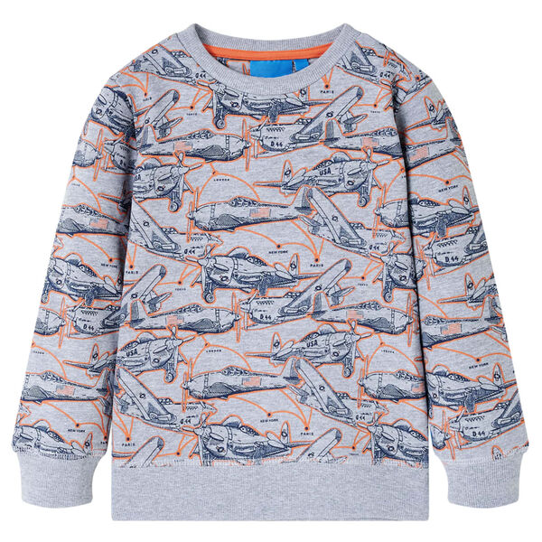 Sweatshirt til børn str. 140 gråmeleret