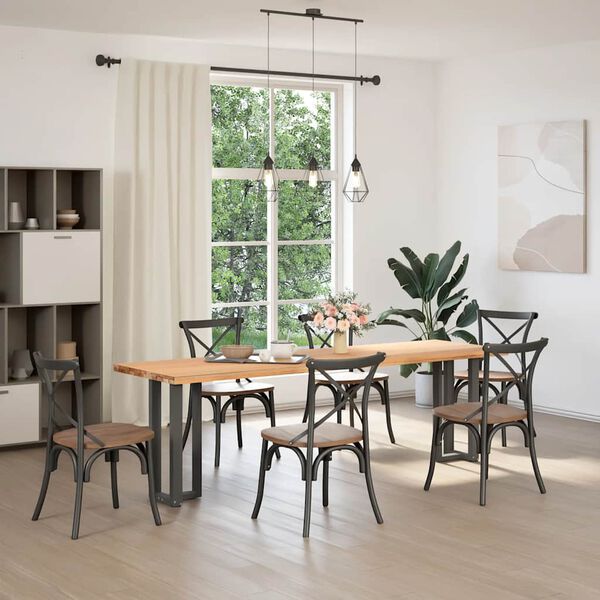 vidaXL konsolbordben T-formet 2 stk. antracit 38x25x(72-73) cm st&aring;l