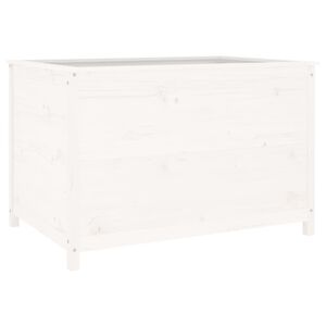 vidaXL h&oslash;jbed 119,5x82,5x78 cm massivt fyrretr&aelig; hvid