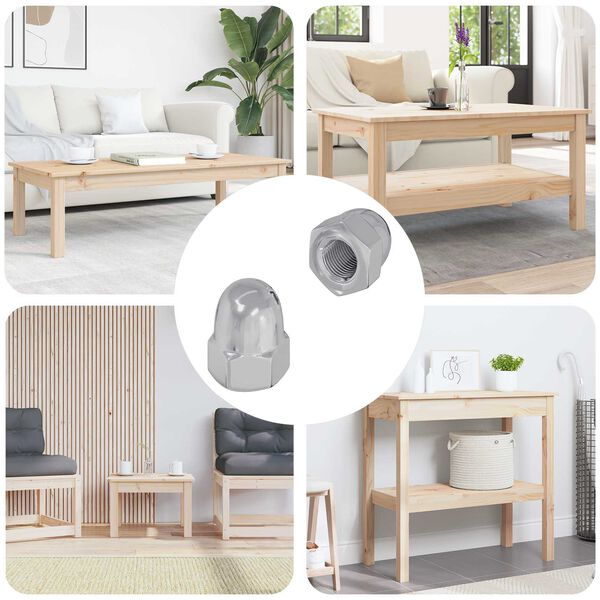 vidaXL Skruen 2 pcs S&oslash;lv M6 x 10 mm Jern