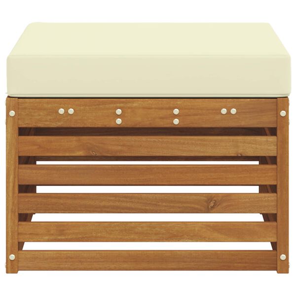 vidaXL Udend&oslash;rs puf Massivt Akacietr&aelig; Naturfarvet