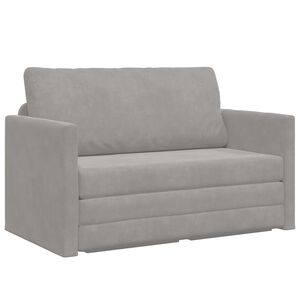 vidaXL Sovesofa Lysegr&aring; 124 x 71 x 78 cm Fl&oslash;jl