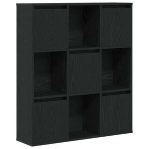 vidaXL bogreol 89x24x101,5 cm konstrueret tr&aelig; sort-eg